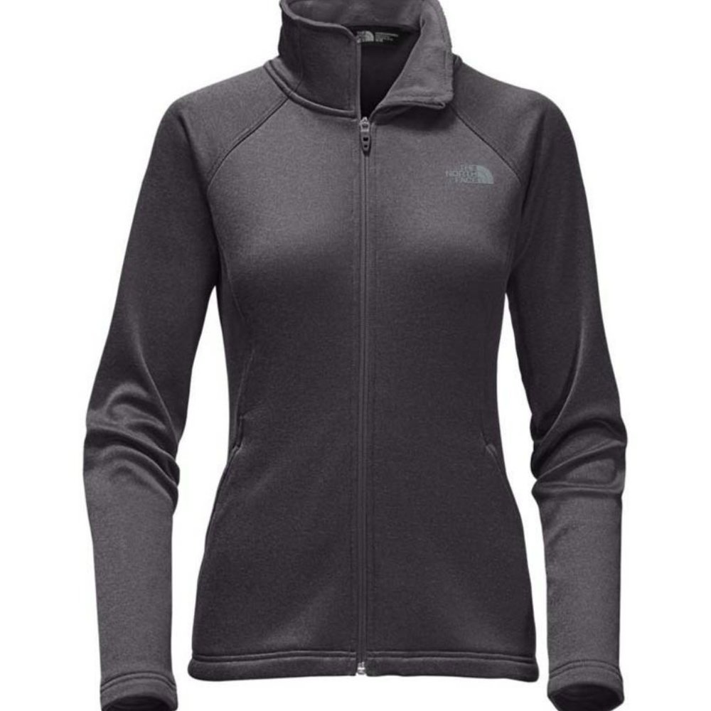 The North Face Agave Jacket Women's Full Zip XXL  Green/Grey Fleece Jacket